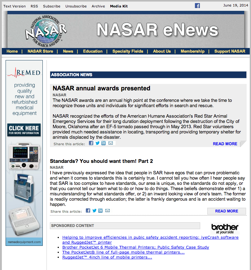 ReLaunch Announced in Industry NASAR eNews Publication
